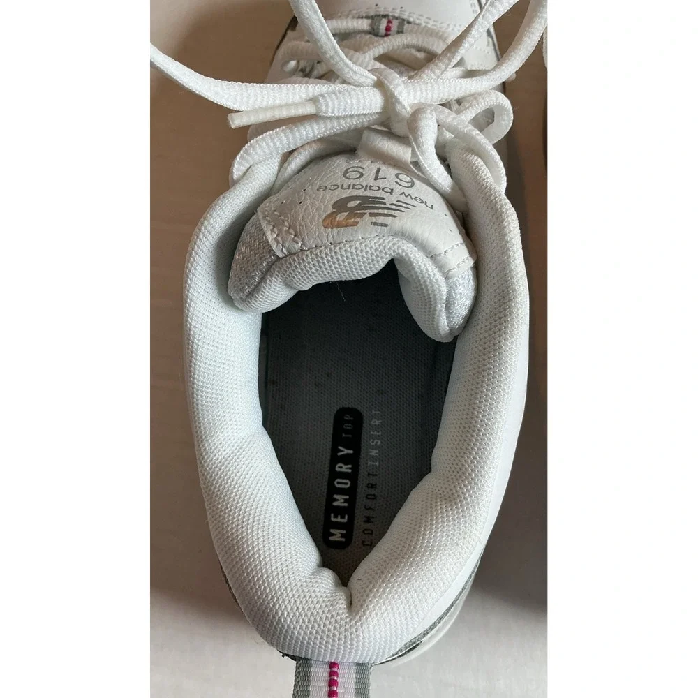 New Balance Women's 619 White & Pink ( WX619WP ) In Size 7.5 B - Picture 13 of 16